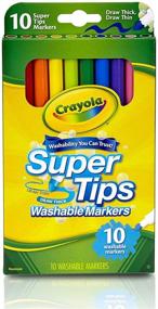 img 3 attached to 🖍️ Crayola Super Tips Washable Markers, Assorted Colors, 10-Count