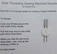 🧵 spiral eye side threading needle: simplify sewing with innovative design logo