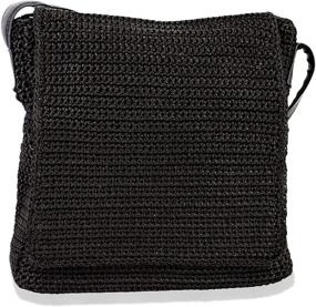 img 3 attached to 👜 Boho Style Handbag Purse: Cute Black Crochet Crossbody Bag with Zipper, Flap Closure, and Faux Leather Strap