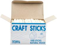 🍦 1,000 natural wood craft sticks for ice cream, crafts, waxing, art projects & party food labels - 4.25 inch popsicle sticks logo