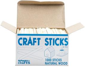 img 4 attached to 🍦 1,000 Natural Wood Craft Sticks for Ice Cream, Crafts, Waxing, Art Projects & Party Food Labels - 4.25 Inch Popsicle Sticks