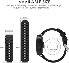 img 2 attached to 🏃 YSSNH Silicone Band: Lightweight Waterproof Strap Replacement for Garmin Forerunner 220/230/235/620/630