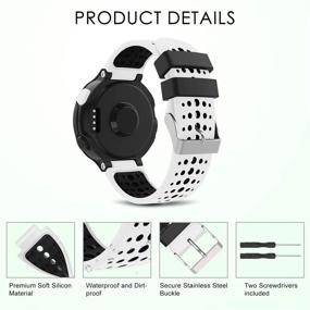 img 3 attached to 🏃 YSSNH Silicone Band: Lightweight Waterproof Strap Replacement for Garmin Forerunner 220/230/235/620/630