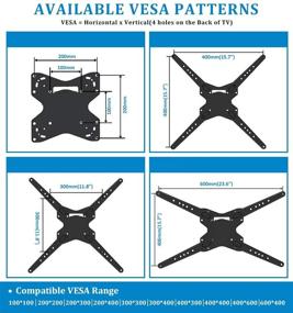 img 1 attached to 📺 FOZIMOA Full Motion TV Wall Mount Bracket: 28-80 inch Flat Curved TVs, 110 lbs, VESA 600x400mm – Tilt & Swivel Arms – Single Stud Install