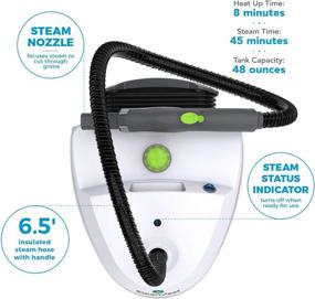 img 3 attached to 🧼 Steamfast SF-370 Cleaning Canister with 15 Accessories - All-Natural, Chemical-Free Pressurized Steam Cleaner for Floors, Counters, Appliances, Windows, Autos, and More - 64 inches, White