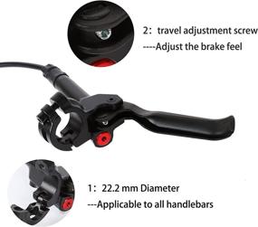 img 3 attached to 🚴 Noujiu Mountain Bike Hydraulic Disc Brakes Set: High-performance Aluminum Alloy Lever with PM/IS Adapter - Ideal for XC Trail, E-Bike, and Fat Bike Riders