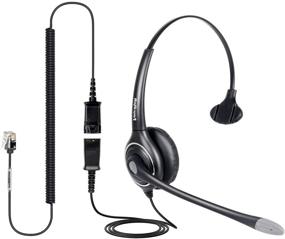 img 4 attached to 🎧 Premium Single Ear Noise Canceling Headset for Call Center/Office - Compatible with Cisco 6000, 7800, 8000 Series Phones and Popular Models 7940, 7941, 7942, 7945, 7960, 7961, 7962, 7965, 7970, 8841 - QD Cable Included