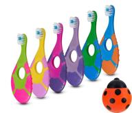 👶 6 pack - baby toothbrush, soft bristles, bpa free, 0-2 years, toddler & infant toothbrush, training toothbrush, includes free toothbrush holder logo