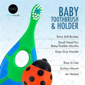 img 2 attached to 👶 6 Pack - Baby Toothbrush, Soft Bristles, BPA Free, 0-2 Years, Toddler & Infant Toothbrush, Training Toothbrush, Includes Free Toothbrush Holder