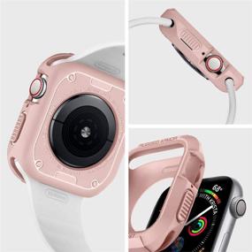 img 3 attached to 🌹 Чехол Spigen Rugged Armor для Apple Watch 40 мм Серия 6/SE/5/4 - Розовое Золото: Идеальный защитный аксессуар