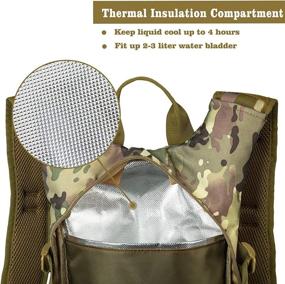 img 2 attached to 🎒 RUPUMPACK Tactical Molle Hydration Backpack with 2L Water Bladder, Versatile Military Daypack for Hiking, Running, and Biking