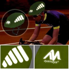 img 3 attached to 🚴 Ayamaya Reflective Strip Waterproof Bike Helmet Cover: High Visibility Cycling Bicycle Rain Cover - Windproof, Dustproof, Breathable and Water Resistant for Road Biking Gear