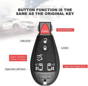 img 1 attached to 🔑 VOFONO Compatible Keyless Entry Remote Key Fob Pack of 2 - Chrysler Town and Country/Dodge Grand Caravan/Durango (2008-2014/2011-2014) - P/N: M3N5WY783X (5+1 Buttons)