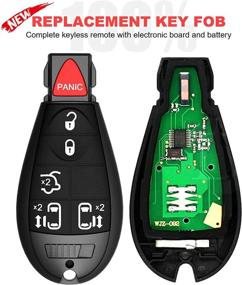 img 2 attached to 🔑 VOFONO Compatible Keyless Entry Remote Key Fob Pack of 2 - Chrysler Town and Country/Dodge Grand Caravan/Durango (2008-2014/2011-2014) - P/N: M3N5WY783X (5+1 Buttons)