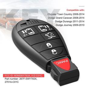 img 3 attached to 🔑 VOFONO Compatible Keyless Entry Remote Key Fob Pack of 2 - Chrysler Town and Country/Dodge Grand Caravan/Durango (2008-2014/2011-2014) - P/N: M3N5WY783X (5+1 Buttons)