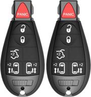 🔑 vofono compatible keyless entry remote key fob pack of 2 - chrysler town and country/dodge grand caravan/durango (2008-2014/2011-2014) - p/n: m3n5wy783x (5+1 buttons) logo