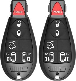 img 4 attached to 🔑 VOFONO Compatible Keyless Entry Remote Key Fob Pack of 2 - Chrysler Town and Country/Dodge Grand Caravan/Durango (2008-2014/2011-2014) - P/N: M3N5WY783X (5+1 Buttons)