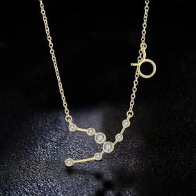 img 1 attached to Stunning Barzel 18K Gold Plated Astrology Zodiac Constellation Horoscope Necklace: A Symbol of Elegance and Personalized Style