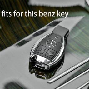 img 3 attached to 🔑 LCYAM Силиконовый чехол для ключа для Mercedes Benz C E M S CLS CLK GLK GLC G Class CLA GLK350 GLA 250 C300 AMG 2019 GLC 300 (черный)