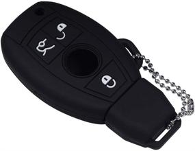 img 1 attached to 🔑 LCYAM Силиконовый чехол для ключа для Mercedes Benz C E M S CLS CLK GLK GLC G Class CLA GLK350 GLA 250 C300 AMG 2019 GLC 300 (черный)