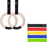 🏋️ grasep home gym wooden gymnastic rings: ultimate body-weight resistance training kit with door anchors and extension strap logo