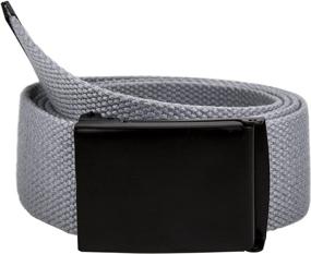 img 2 attached to Gelante Adjustable Canvas Buckle 2053 Black Men's Accessories and Belts