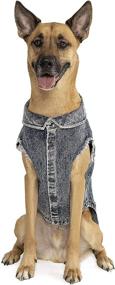 img 3 attached to 👖 SEO-Optimized: Canada Pooch Denim Vest for Downtown Style