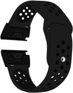 📿 fenix 6x/5x plus 26mm soft silicone watch bands - quick fit straps compatible for garmin fenix 6x/6x pro/5x/5x plus/3/3hr smartwatch (not suitable for fenix 6/fenix 5) logo