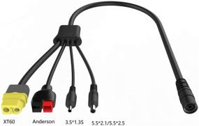 img 1 attached to 🔌 SolarEnz DC8mm to 4X Connector Adapter Cable: Compatible with 100W Portable Solar Panel for Portable Power Stations