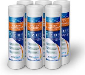 img 4 attached to 💧 Ronaqua Grooved Sediment Water Filter Cartridge - 10"x 2.5", 4-Layer Filtration, Removes Sand, Dirt, Silt, Rust, Polypropylene Material (Pack of 6, 1 Micron)