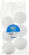 floracraft styrofoam balls, 3-inch, white, pack of 6: ideal crafting supplies for diy projects logo