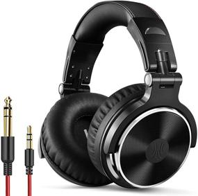img 4 attached to 🎧 OneOdio Over Ear Headphones Studio Monitor & Mixing DJ Stereo Headsets with 50mm Neodymium Drivers and 1/4 to 3.5mm Audio Jack for AMP Computer Recording Phone Piano Guitar Laptop - Black