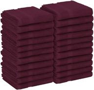 utopia towels burgundy salon towels, 24-pack (16 x 27 inches) - highly absorbent towels for hand, gym, beauty, hair, spa, and home hair care logo
