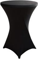 🍸 2-pack of black spandex tablecloths for cocktails with diameter coverage logo