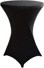 img 3 attached to 🍸 2-Pack of Black Spandex Tablecloths for Cocktails with Diameter Coverage