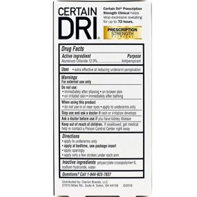 img 1 attached to 👕 CERTAIN DRI Prescription Strength Clinical Antiperspirant Roll-On 1.20 oz - Pack of 4