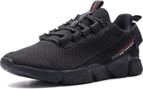 img 4 attached to ERKE Lightweight Sneakers for Men - Stylish and Breathable Running Shoes