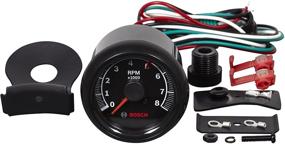 img 2 attached to Bosch Sport II 2-5/8&#34; Tachometer (Black Dial & Bezel) by Actron SP0F000025
