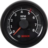 bosch sport ii 2-5/8&#34; tachometer (black dial & bezel) by actron sp0f000025 logo
