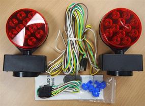 img 3 attached to 🚗 12V LED Magnetic Towing Trailer Light Kit by EAGLEKING - Multi-Function DOT Approved with 24 LEDs