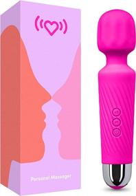 img 4 attached to 🔥 Quiet & Waterproof Rechargeable Personal Massager - 20 Patterns & 8 Speeds - Includes Travel Bag - Suitable for Men & Women - Ideal for Tension Relief, Muscle Recovery, Back & Soreness - Hot Pink