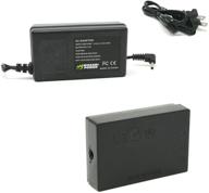 wasabi power ack-e12 ac power adapter kit with dc coupler dr-e12 for canon eos m, m10, m50, m50 mark ii, m100, m200 - lp-e12 dummy battery logo