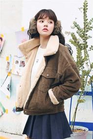 img 2 attached to 🧥 CHARTOU Women's Clothing: Thicked Relaxed Corduroy Trucker Coats, Jackets & Vests