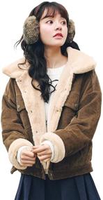 img 3 attached to 🧥 CHARTOU Women's Clothing: Thicked Relaxed Corduroy Trucker Coats, Jackets & Vests