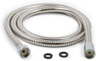 enhanced chrome camco 43716 rv/marine 60-inch flexible shower head hose for replacement logo