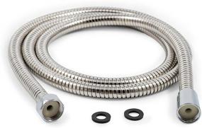 img 4 attached to Enhanced Chrome Camco 43716 RV/Marine 60-Inch Flexible Shower Head Hose for Replacement