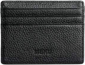 img 3 attached to MEKU Wallet: Genuine Leather Business Minimalist Men's Accessories – The Perfect Blend of Style and Functionality
