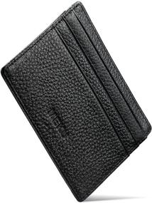 img 1 attached to MEKU Wallet: Genuine Leather Business Minimalist Men's Accessories – The Perfect Blend of Style and Functionality