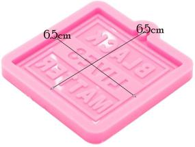 img 3 attached to Resin Mold for Jewelry Making - Super Glossy Silicone Letters Mold, Epoxy Craft, Keychain Moulds, Polymer Clay Mold, DIY Silicone Mold