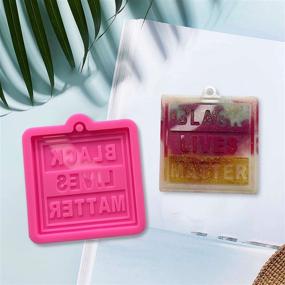 img 2 attached to Resin Mold for Jewelry Making - Super Glossy Silicone Letters Mold, Epoxy Craft, Keychain Moulds, Polymer Clay Mold, DIY Silicone Mold